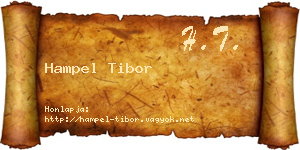 Hampel Tibor névjegykártya